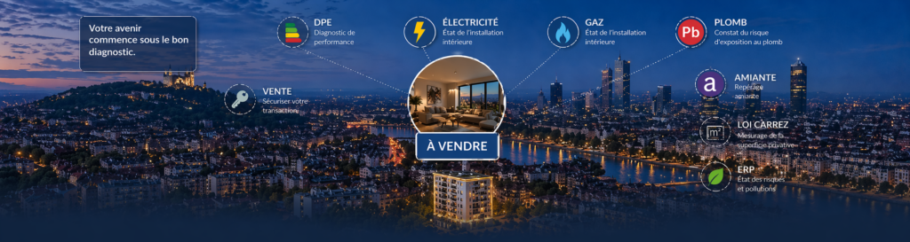 illustration diagnostics immobiliers sur lyon, villeurbanne