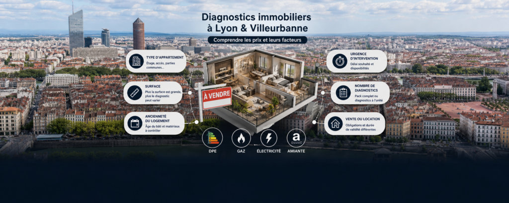 illustration pour les facteurs influençant les prix des diagnostics immobiliers sur lyon, villeurbanne