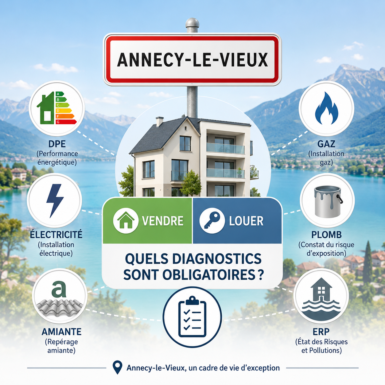 Réservation diag immo pour vendre ou louer sur Annecy le Vieux, avec MonDPE